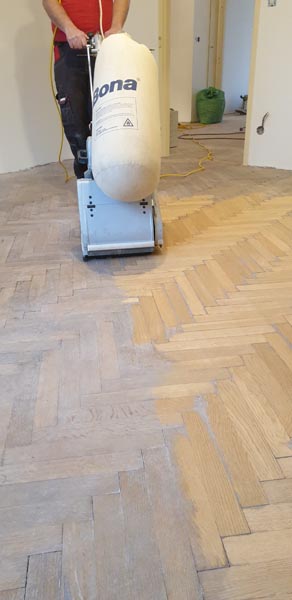 Renovace parket - třetí brus